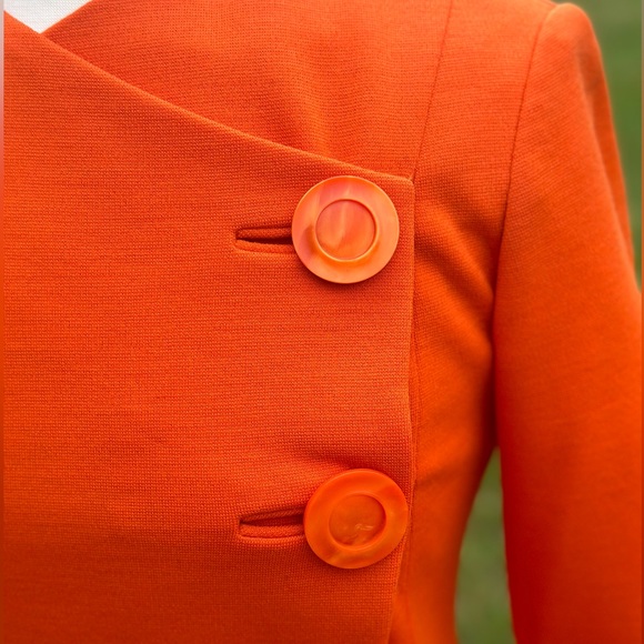Retro Orange 60’s Vintage SciFi Star Trek Dress - Picture 2 of 10